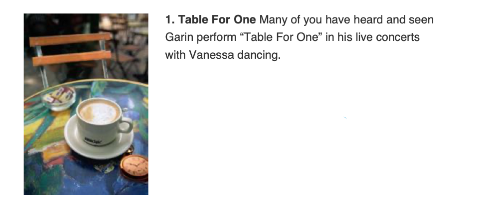 Garin Bader original piano music - Table for One