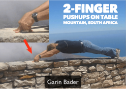 Garin Bader extended 2 finger pushups